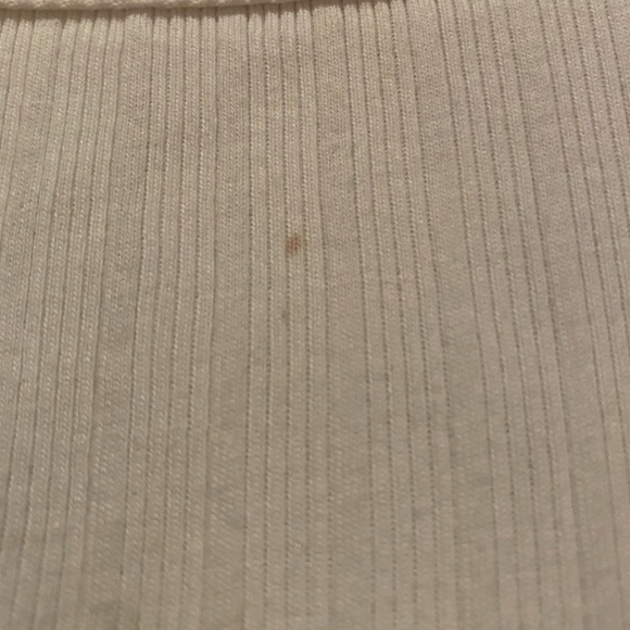 Vintage 90’s White Ribbed Women’s Tee - Picture 2 of 4